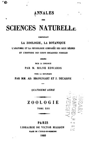 Annales des sciences naturelles