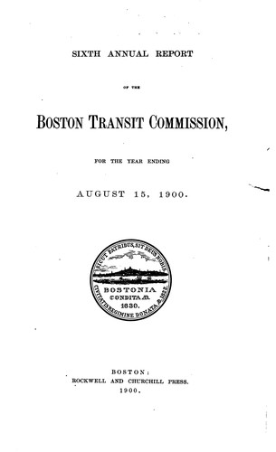 Annual Report of the Boston Transit Commission