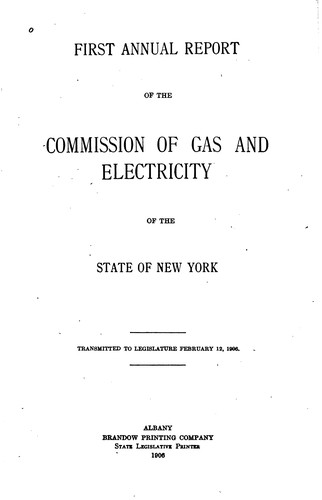 Annual Report of the Commission of Gas and Electricity of the State of New York