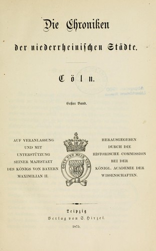 Die Chroniken der niederrheinischen St©·adte.
