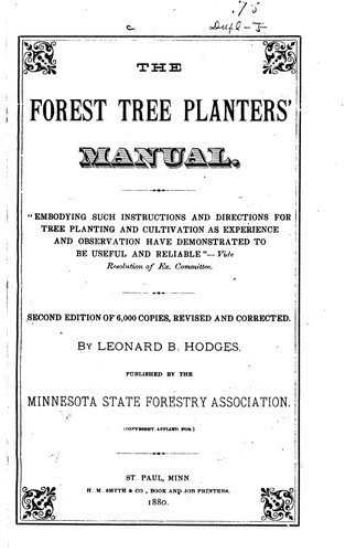 The Forest Tree Planters' Manual