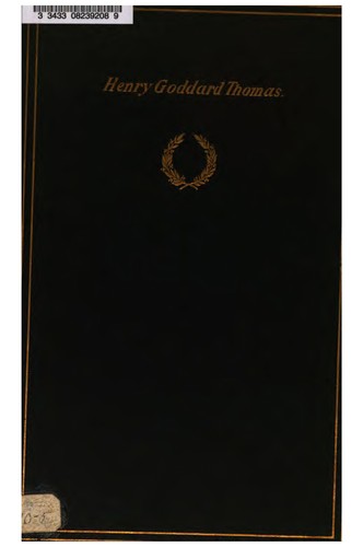 General Henry Goddard Thomas, 1837-1897: a memorial