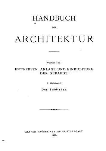 Handbuch der Architektur: Unter Mitwirkung von Fachgenossen herausgeben von ...