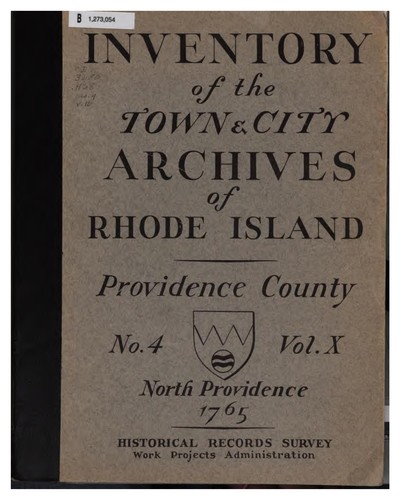 Inventory of the Town and City Archives of Rhode Island