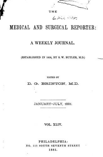 The Medical and Surgical Reporter