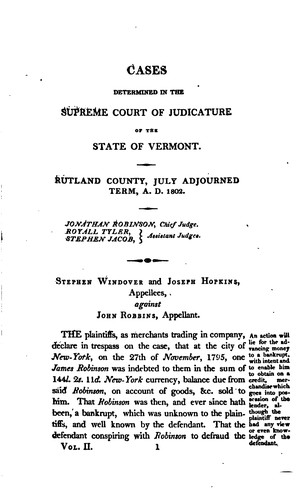 Reports of Cases Argued and Determined in the Supreme Court of Judicature of ...