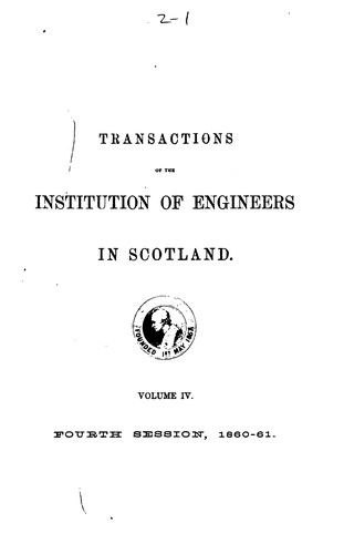 Transactions of the Institution of Engineers in Scotland