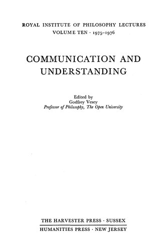 Communication and understanding