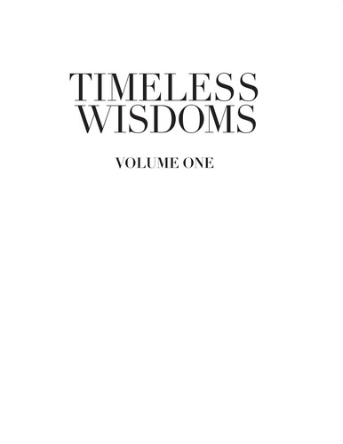 Timeless wisdoms