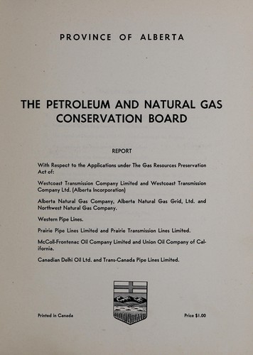 The Petroleum and Natural Gas Conservation Board