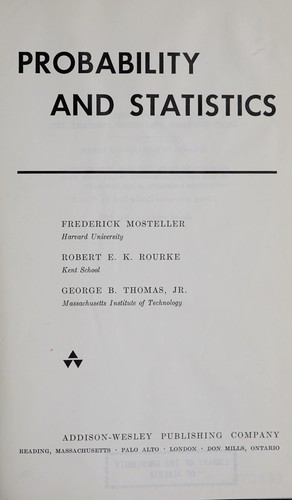 Probability and statistics