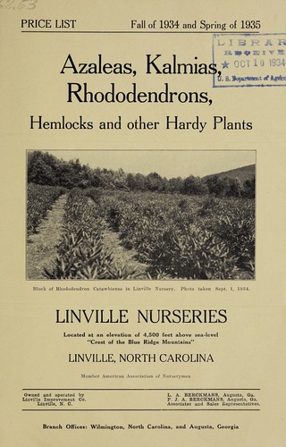 Azaleas, kalmias, rhododendrons, hemlocks and other hardy plants