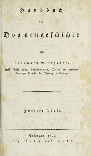 Handbuch der Dogmengeschichte