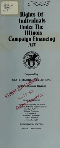 Rights of individuals under the Illinois campaign financing act