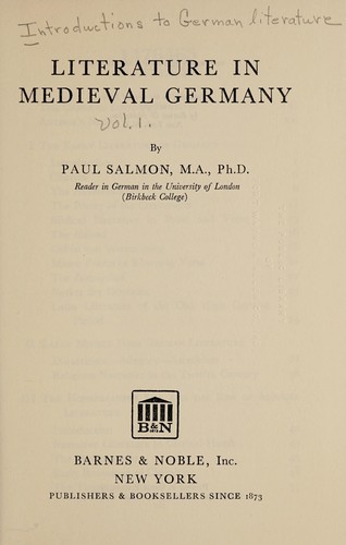 Literature in Medieval Germany