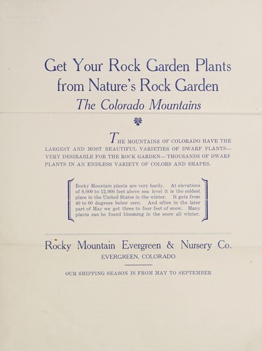 Ten big new rock garden plants for $1.00 prepaid to you