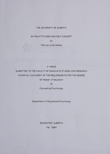 Eating attitudes and self-concept