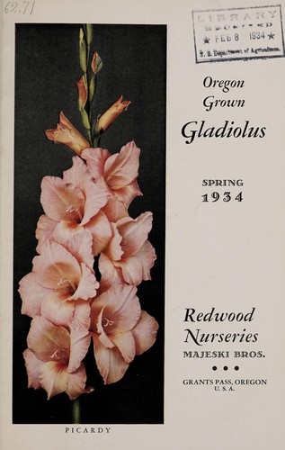 Oregon grown gladiolus, spring 1934