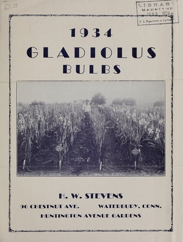 1934 gladiolus bulbs