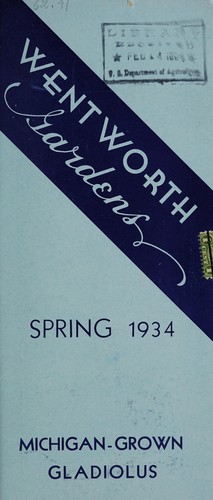 Michigan-grown gladiolus, spring 1934