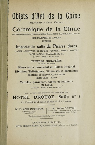 Objets d'art de la Chine; céramique de la Chine