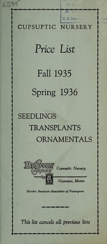 Price list, fall 1935 - spring 1936