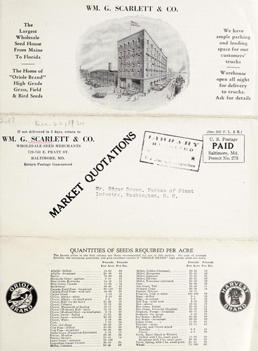 Wm. G. Scarlett & Co. seeds, December 22, 1934