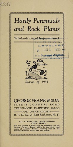 Hardy perennials and rock plants