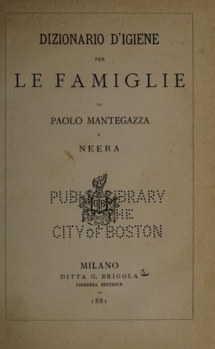 Dizionario d'igiene per le famiglie