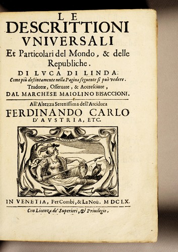 Le descrittioni vniuersali et particolari del mondo, & delle republiche