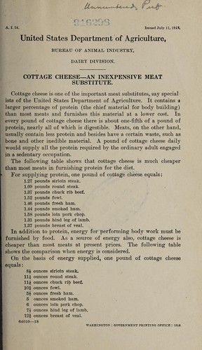 Cottage cheese - an inexpensive meat substitute