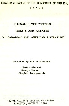 Reginald Eyre Watters