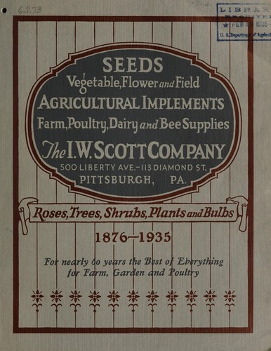 Seeds, vegetable, flower and field, agricultural implements, farm, poultry, dairy and bee supplies