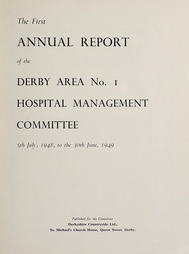 Annual report of the Derby Area Hospital Management Committee