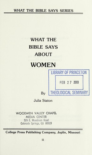 What the Bible says about women