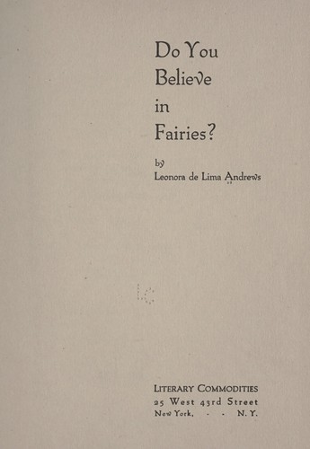 Do you believe in fairies?