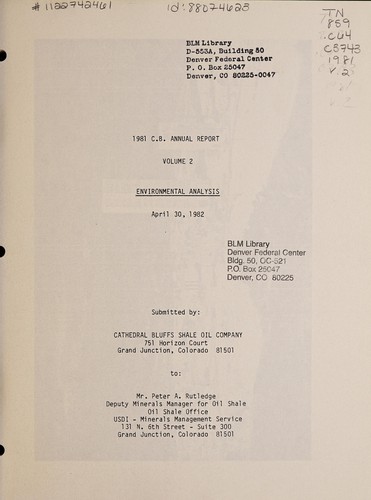 1981 C.B. annual report