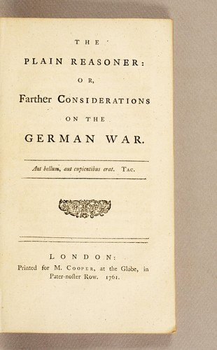The plain reasoner; or, farther considerations on the German war