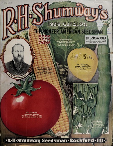 R.H. Shumway's 1936 catalog, the pioneer American seedsman special offer