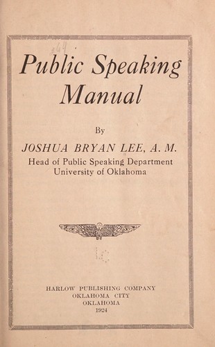 Public speaking manual