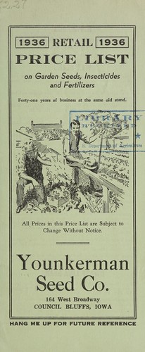 1936 retail price list on garden seeds, insecticides and fertilizers