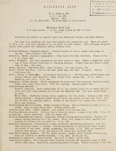 Wholesale price list