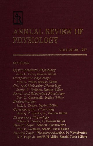 Annual review of physiology.