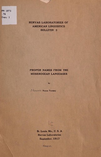 Proper names from the Muskhogean language