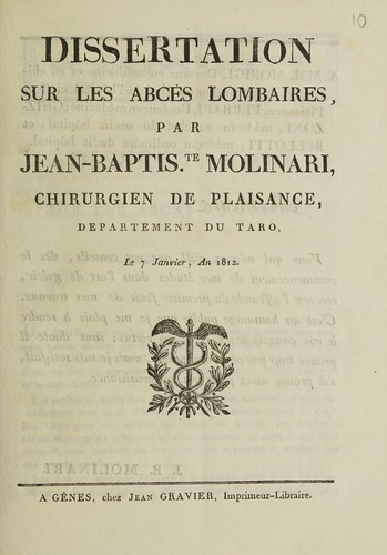 Dissertation sur les abcès lombaires