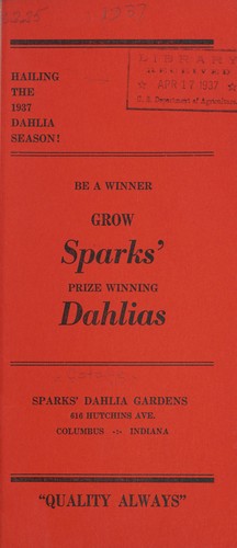 Be a winner grow Sparks' prize winning dahlias