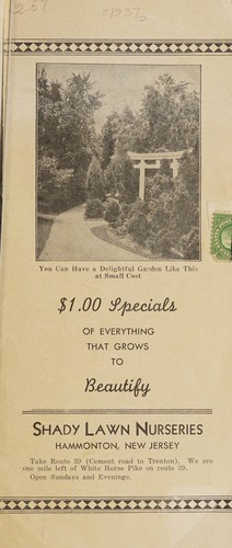 $1.00 specials of everything that grows to beautify