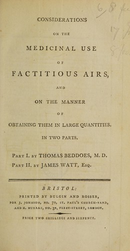 Considerations on the medicinal use of factitious airs and on the manner of obtaining them in large quantities