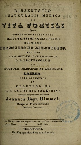 Dissertatio inauguralis medica de vita foetili