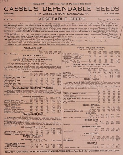 Cassel's dependable seeds